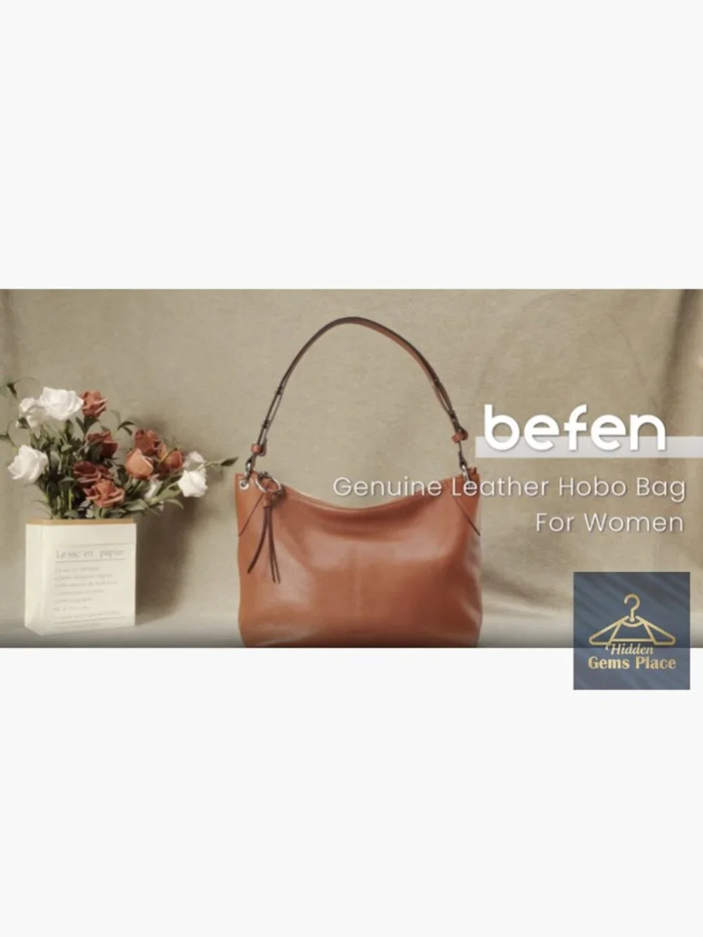 Genuine Leather Hobo Bag Crossbody Purse Adjustable Strap